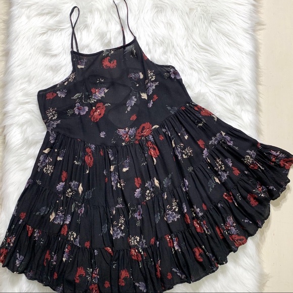 SOLD-Free People Floral Corset Skater Slip Dress - Picture 5 of 8